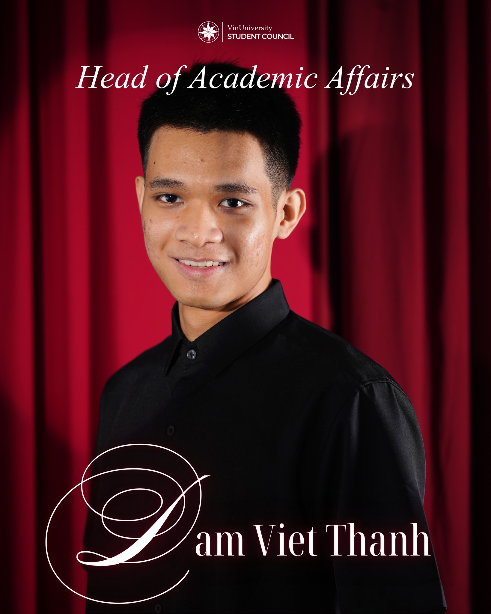 Portrait of Dam Viet Thanh as Head of Academic Affairs.